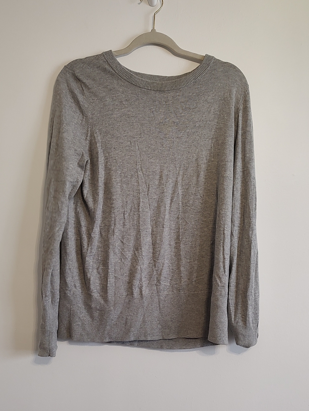 Halogen Light Gray Crewneck Sweater